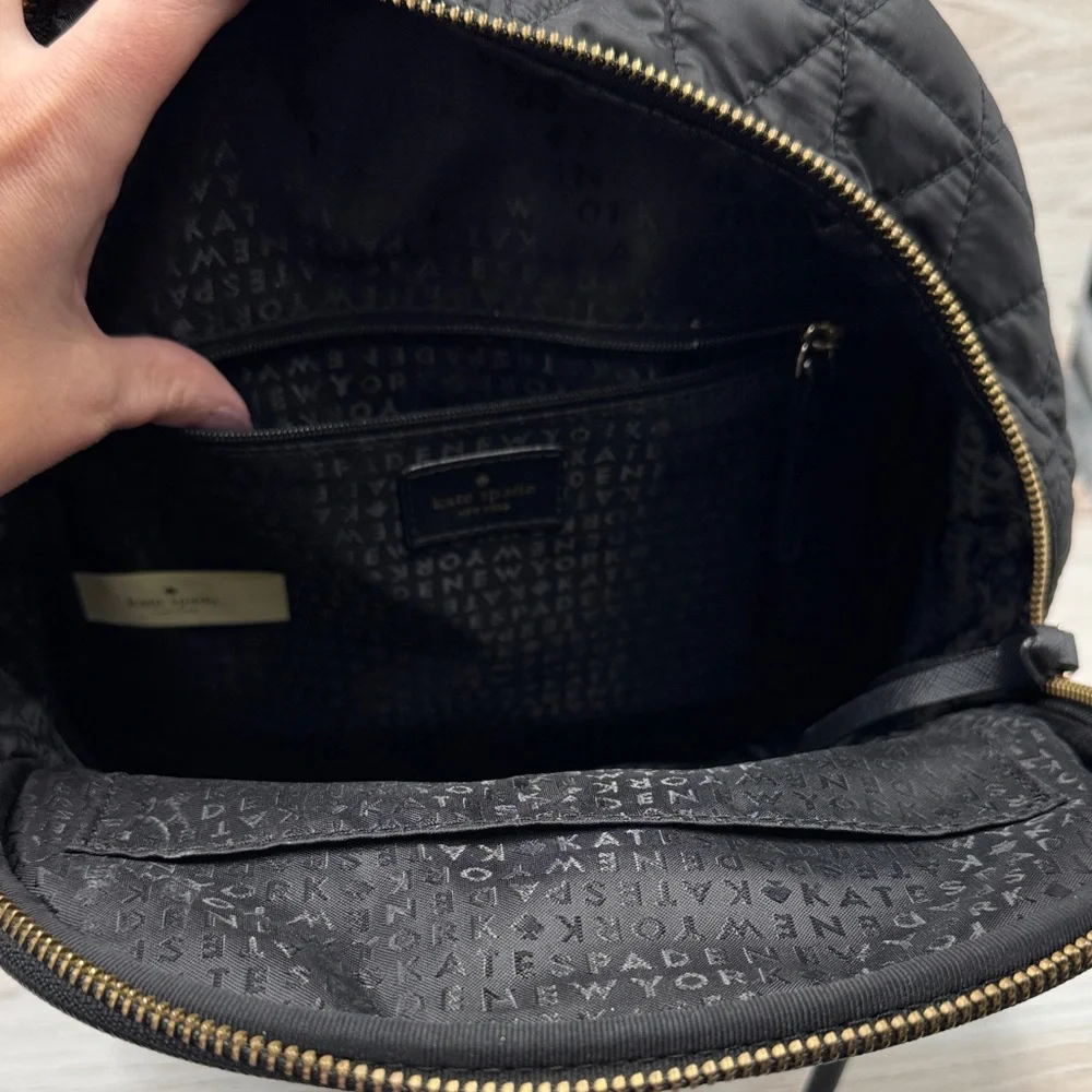 Kate Spade Quilted Black Backpack - Picture 3 of 5